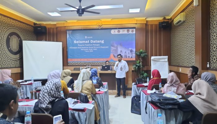 BPS Aceh Utara Gelar Pelatihan Pendataan Awal Regsosek 2022