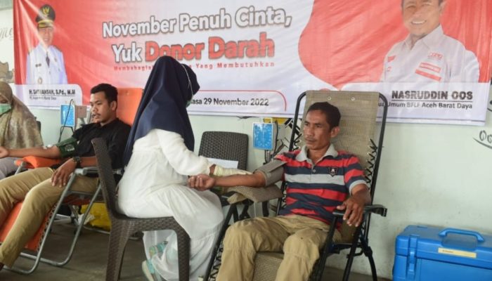 Aksi Donor Darah BFLF Abdya Disambut Antusiasme Pengunjung Warkop