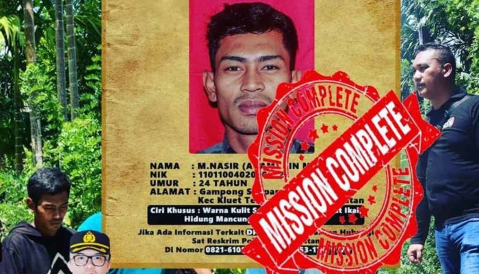 DPO Kasus Pembunuhan di Aceh Selatan Diringkus Polisi Tanpa Perlawanan