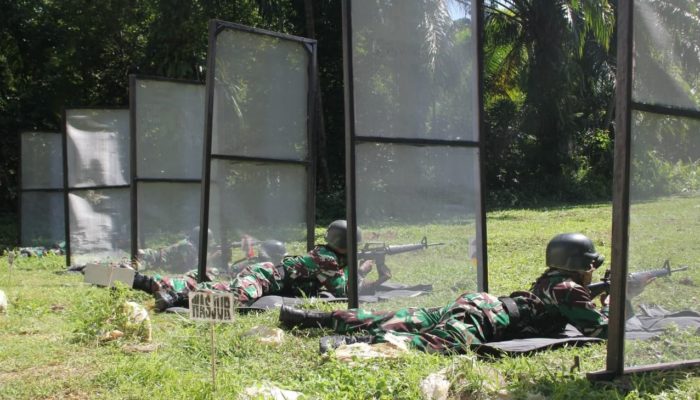 Asah Kemampuan Prajurit, Kodim Aceh Selatan Gelar Latihan Menembak TW II Tahun 2023