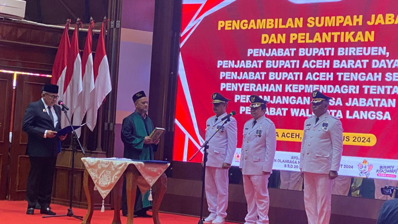 Sunawardi Resmi Jabat Pj Bupati Abdya, Gantikan Darmansah