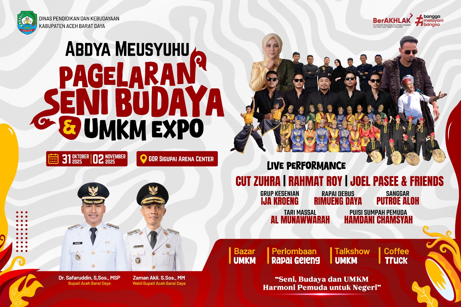 Catat Tanggalnya! Yuk Ramaikan Pagelaran Seni Budaya dan UMKM Expo di Abdya