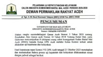 DPRA Jadwalkan Uji Kepatutan untuk 8 Calon Komisioner Baitul Mal Aceh