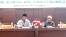 Fahmi M. Nasir menutup Bimtek Kelembagaan Baitul Mal Aceh di Hotel Portola Grand Arabia Banda Aceh
