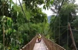 Jembatan Gantung Lamtamot Aceh Besar Keropos, Ancam Keselamatan Warga
