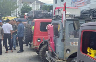 10 Mobil Off-road Bawa Bantuan Sembako ke Wilayah Terisolasi di Gayo Lues
